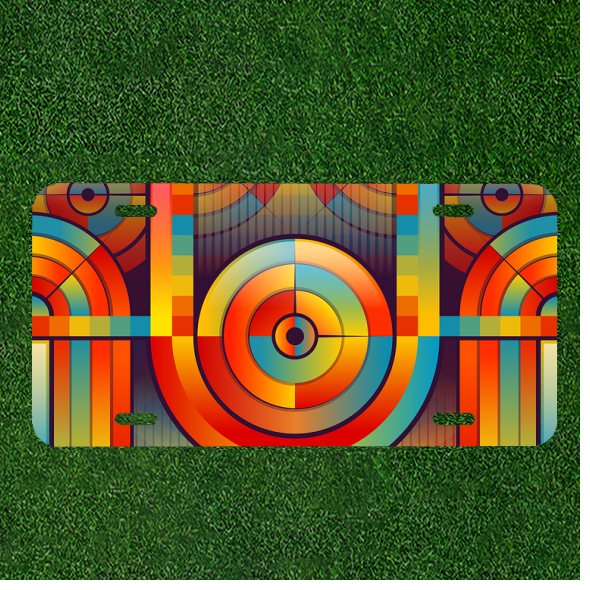 Custom Colorful Abstract Personalized Car License Plate  
