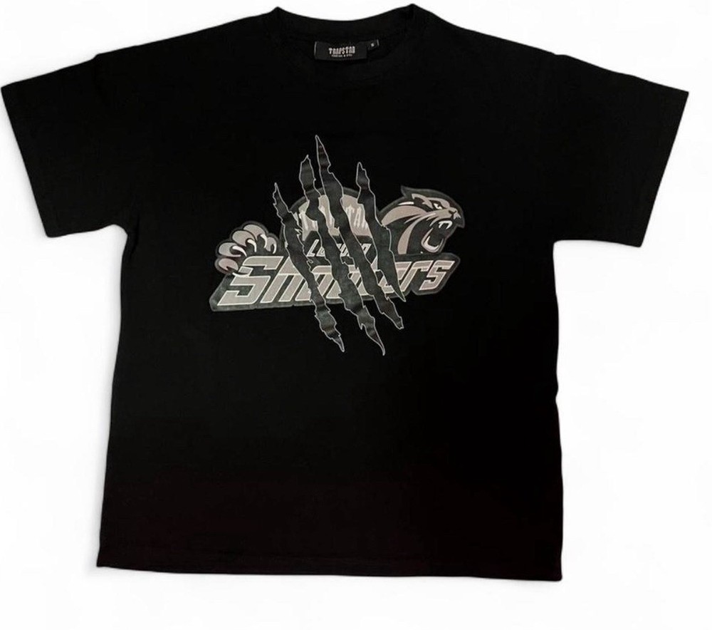 Trapstar Black Graphic Logo Cotton Crew Neck Short Sleeve T-Shirt Size S