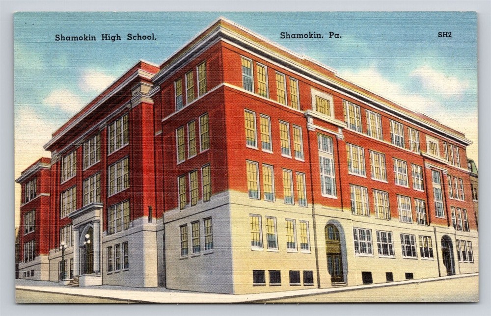 Shamokin High School Pennsylvania PA Vintage Postcard