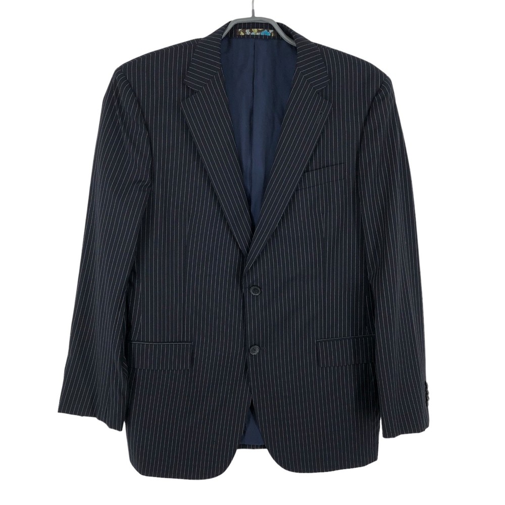 THE SOCIETY Men 100% Wool Blazer Jacket Size 52 - L