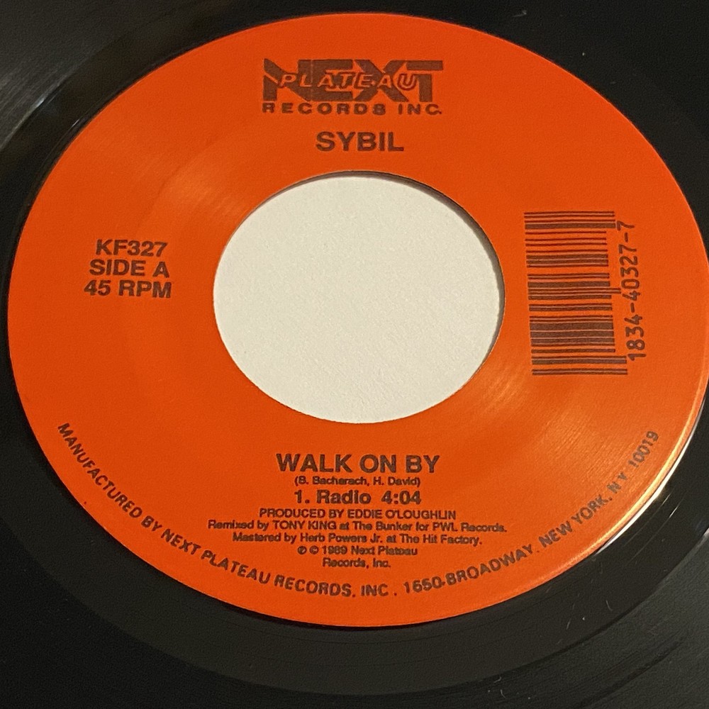 Sybil: Walk On By / Here Comes My Love 45 - Next Plateau Records Inc.
