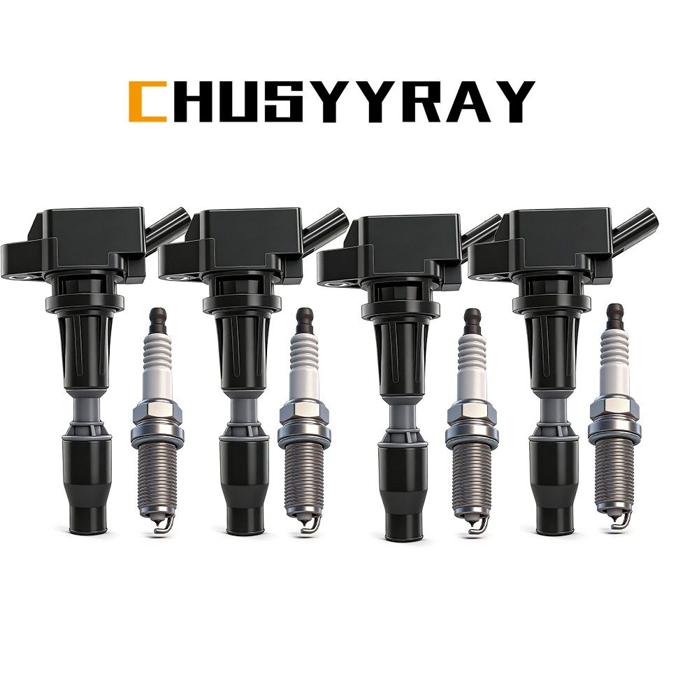4 Ignition Coil & 4 Iridium Spark Plug for Hyundai Tucson Santa Fe Sportage