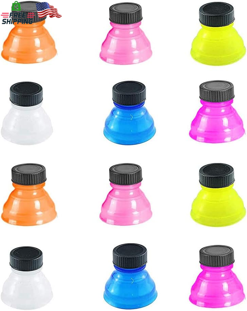 12 PCS Soda Can Lids Reusable Bottle Fizz Lid Caps Can Covers for Beer Carbonate