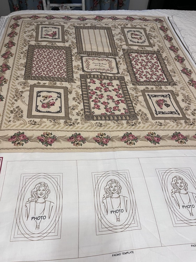 Victorian Daisy Kingdom Memory Lane Family Picture Quilt fabric panel sewing