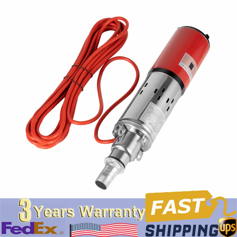 12V Stainless Steel Submersible Pump Deep Well Water DC Pump 1500L/H Durable HOT