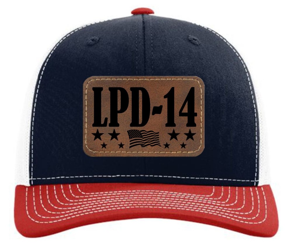 USS TRENTON LPD-14 SHIP HAT CAP. US NAVY. NEW. LEATHER.