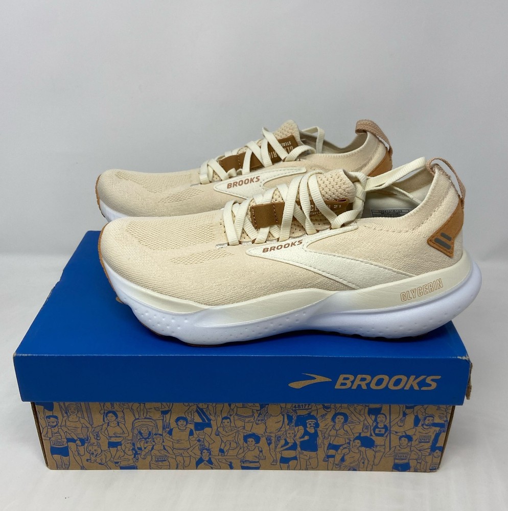 Brooks Glycerin StealthFit 21 Women’s Running Shoes, Marshmallow/Cream/Biscuit