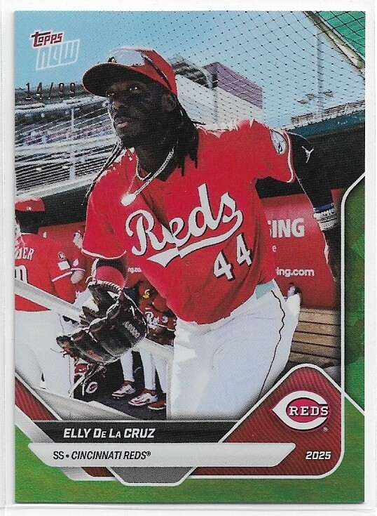 2025 Topps Now Elly De La Cruz OD-211 Road to Opening Day Green /99 Reds