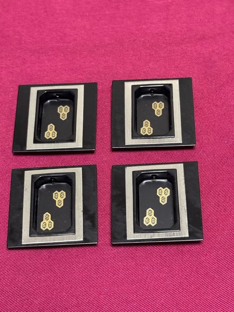 Dogo Fusuma Puller Set of 4 Showa Retro 44mm Japanese Craftsmanship