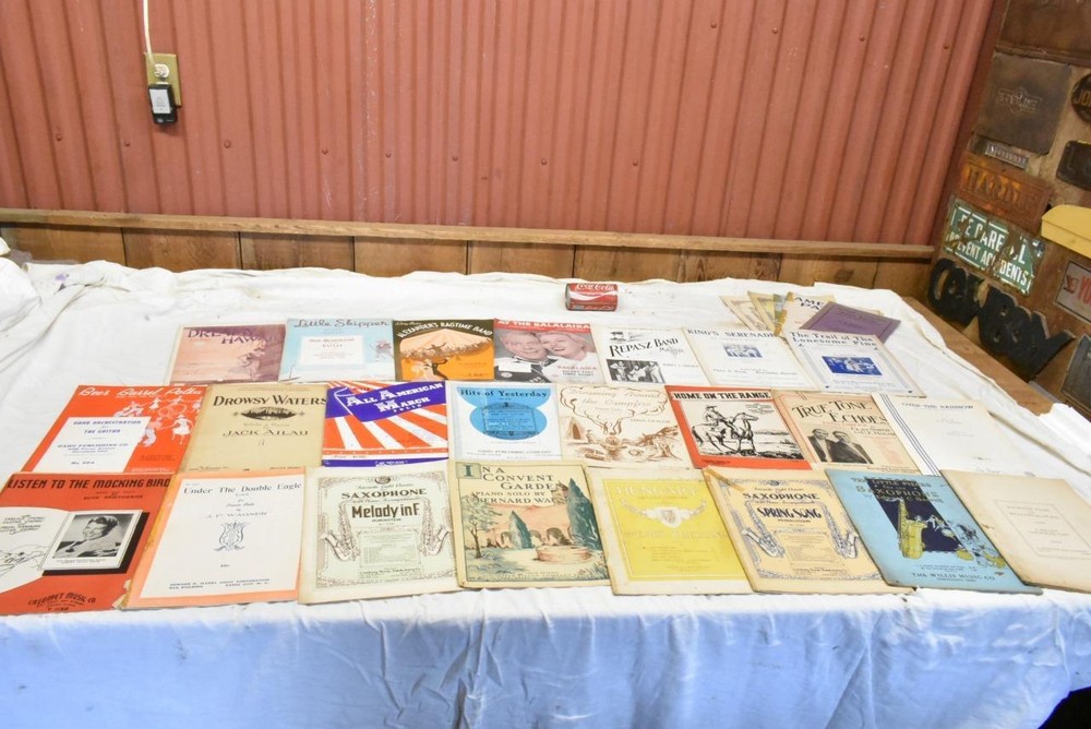 Lot of Vintage Sheet Music Saxophone Home on the Range Guitar All American March