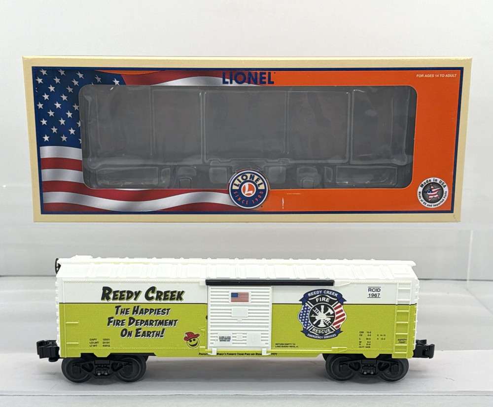 Lionel 2001240 TCA METCA 2020 Reedy Creek Fire Dept. Boxcar O Gauge NEW Club!