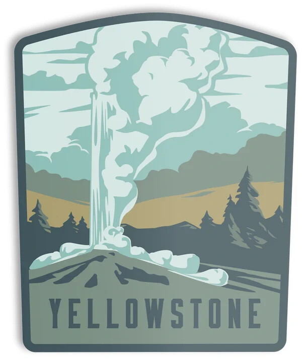 Yellowstone national park sticker weatherproof bumper vinyl decal