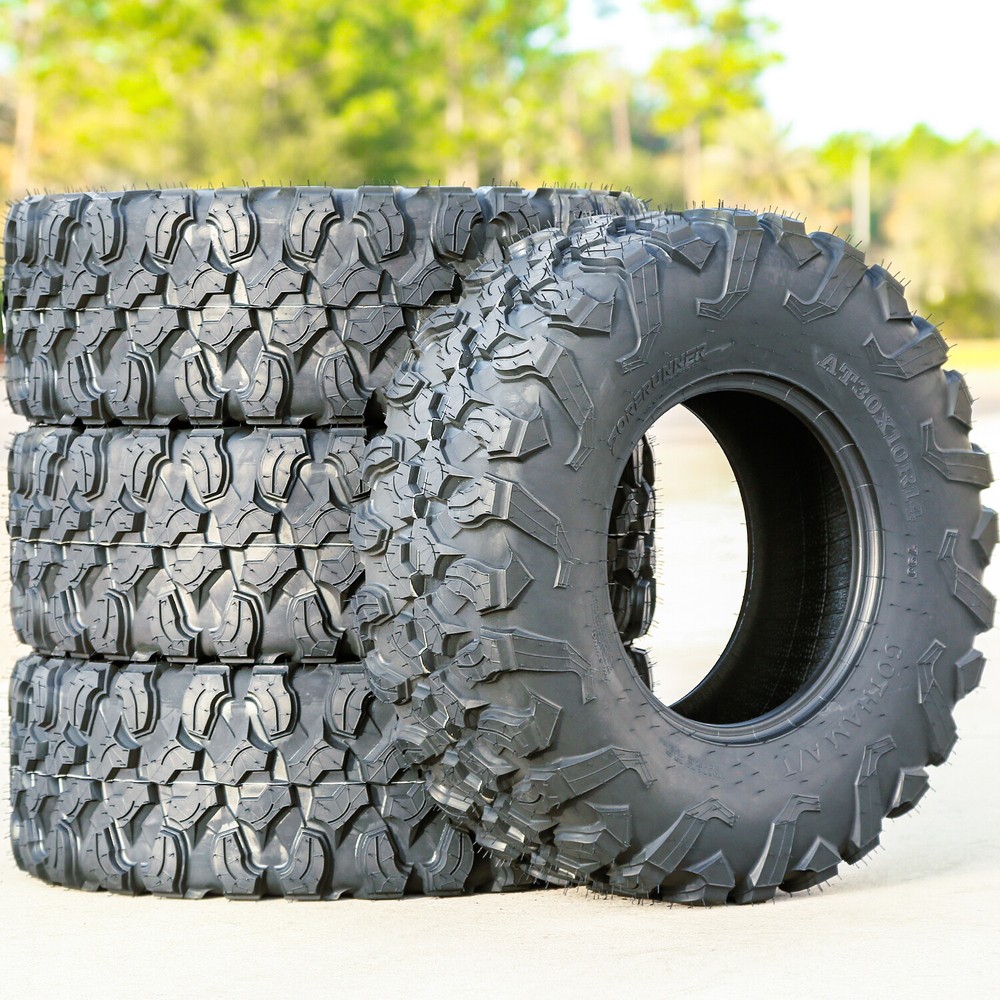 4 Forerunner Gotham A/T 30x10.00R14 30x10R14 79J 8 Ply All Terrain ATV UTV Tires