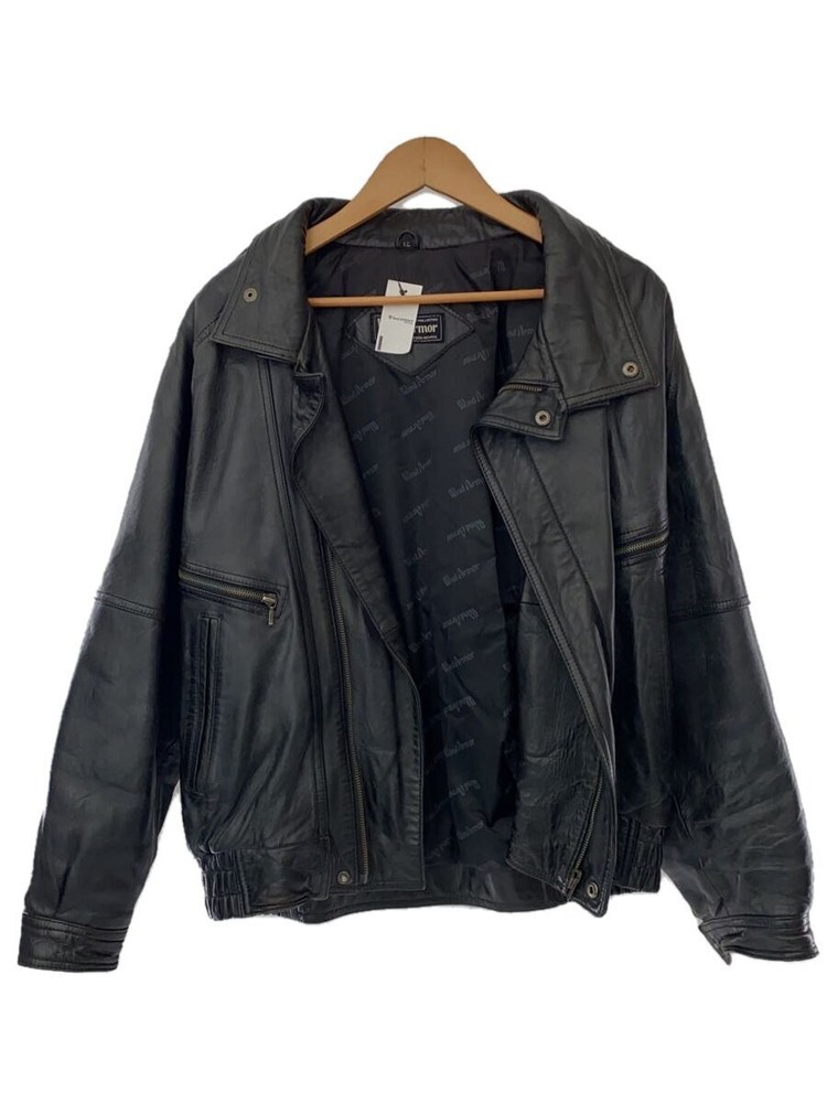 Wind  90S/Leather Jacket Blouson/Ll/Sheep Leather/Blk/Plain 3500