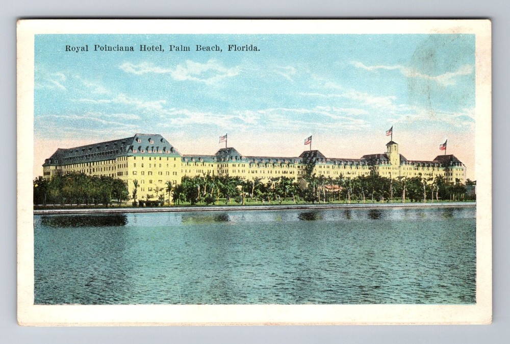Palm Beach FL-Florida, Royal Poiuciana Hotel, Advertising, Vintage Postcard