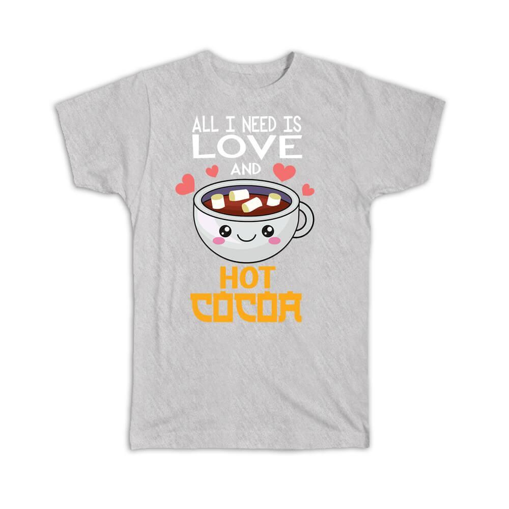 Hot Cocoa Lover T-Shirt with Cute Mug Art for Foodies