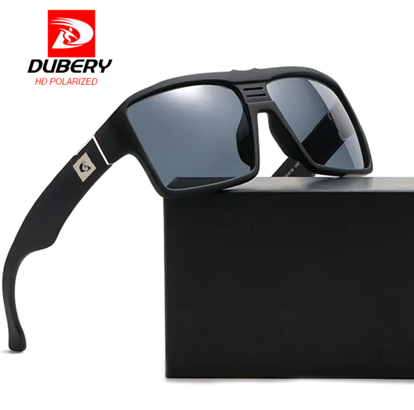 DUBERY Unisex Polarized Square Sunglasses Oversize Driving Fishing Sport Glasses