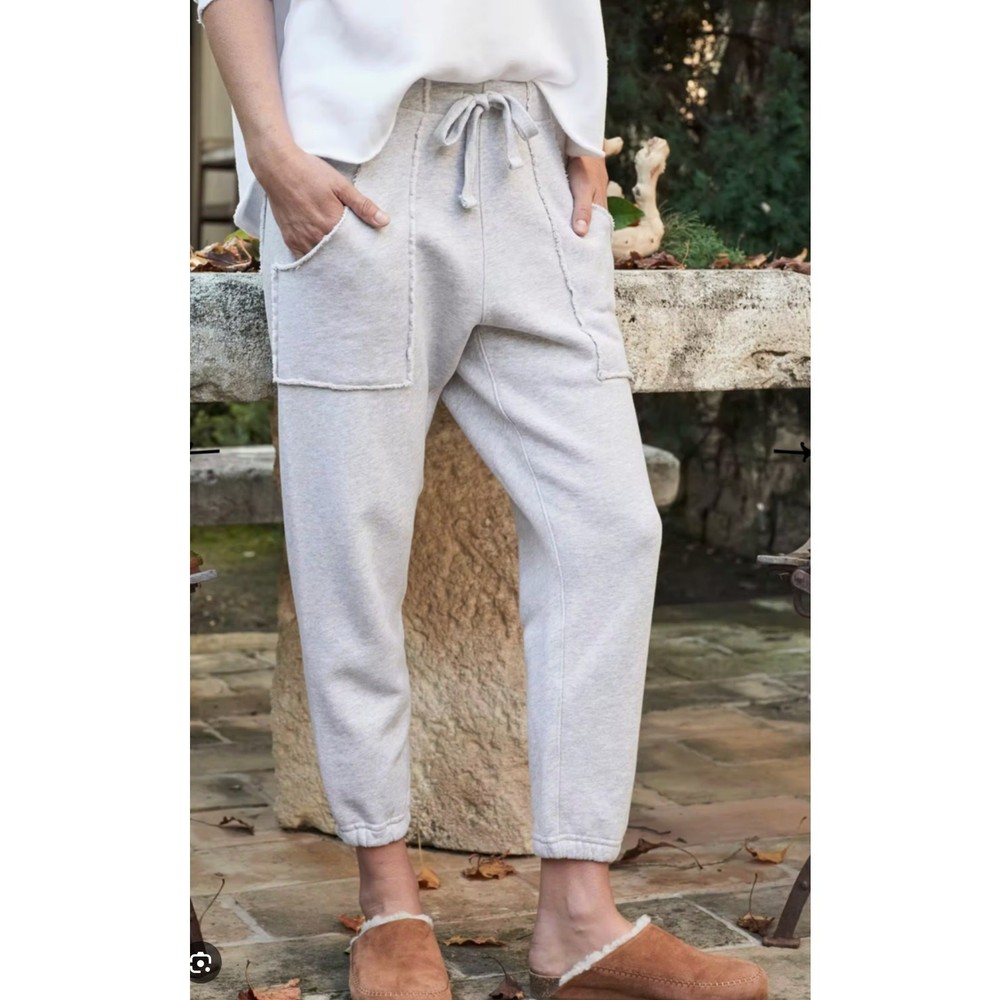 Frank & Eileen Eamon Jogger Sweatpants Triple Fleece in Black Pull On Flawed