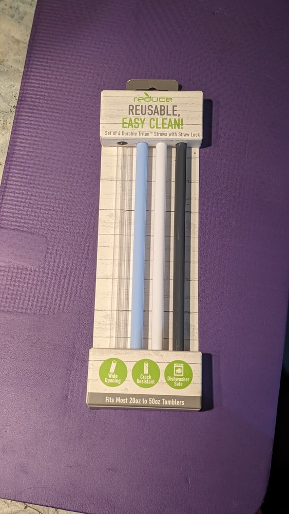 4-Pack Reusable Silicone Straws with Straw Lock for 20-50 Oz Tumblers