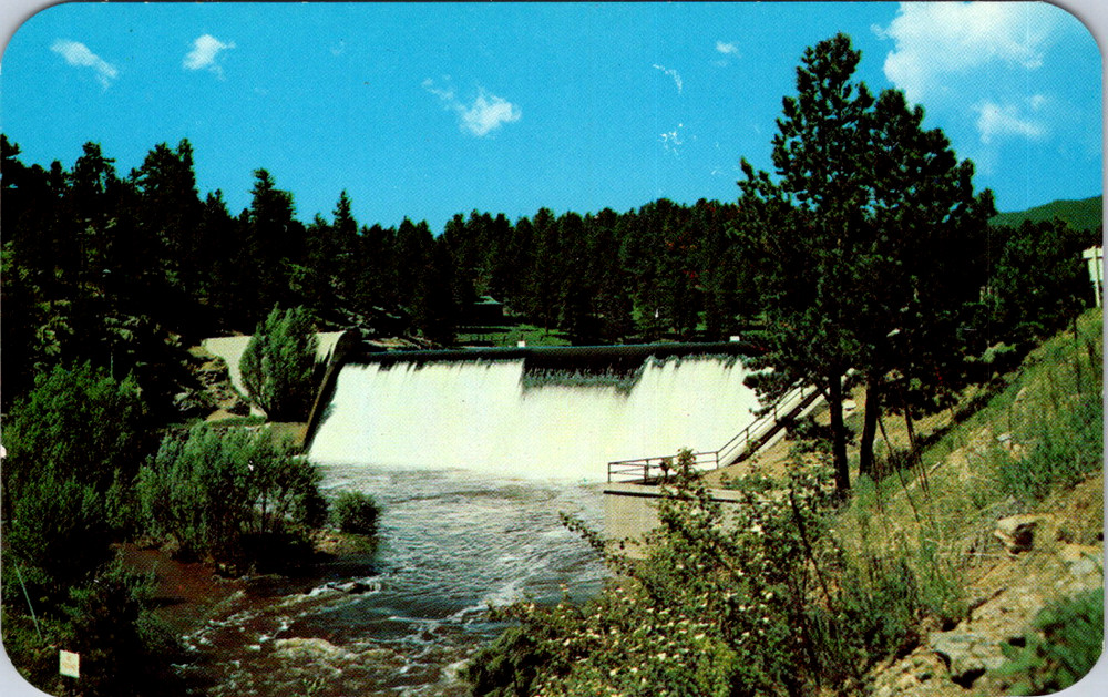 Vintage Postcard Evergreen Dam Bear Creek Mountain Parks Colorado