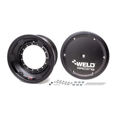 15x9 Black Aluminum Wheel Direct Mount 4In Backspace with Cover Weld 860B-50904-6