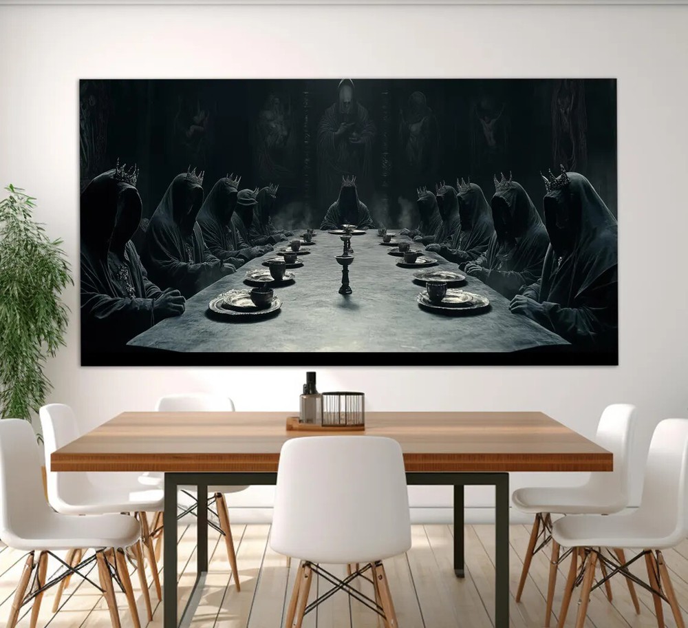 Fantasy Supper Abstract Scenic Gothic Paint Wall Art Canvas Unframed Print Art