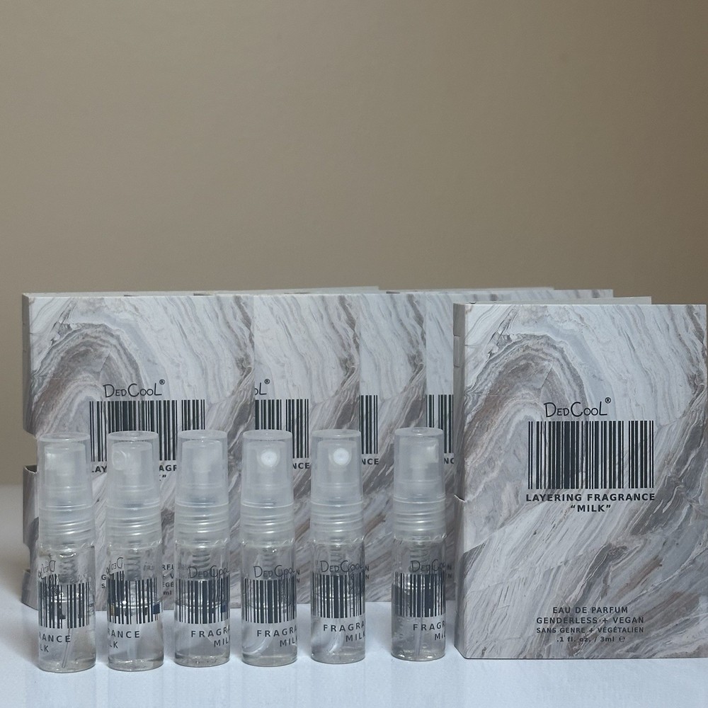 6 Dedcool Milk Layering Fragance 3ml. Travel Size. Eau De Parfum.