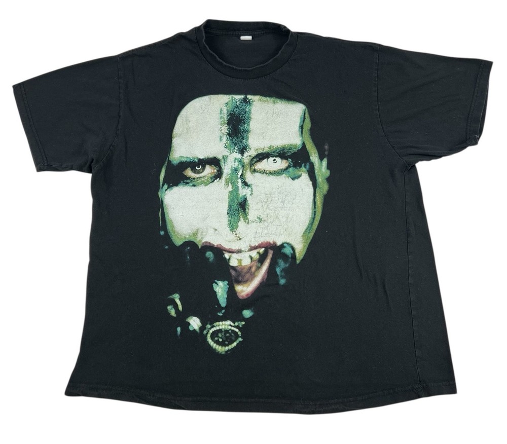 Vintage Y2K Marilyn Manson Band Double Sided T-Shirt Say10 Satin Mens Size XL