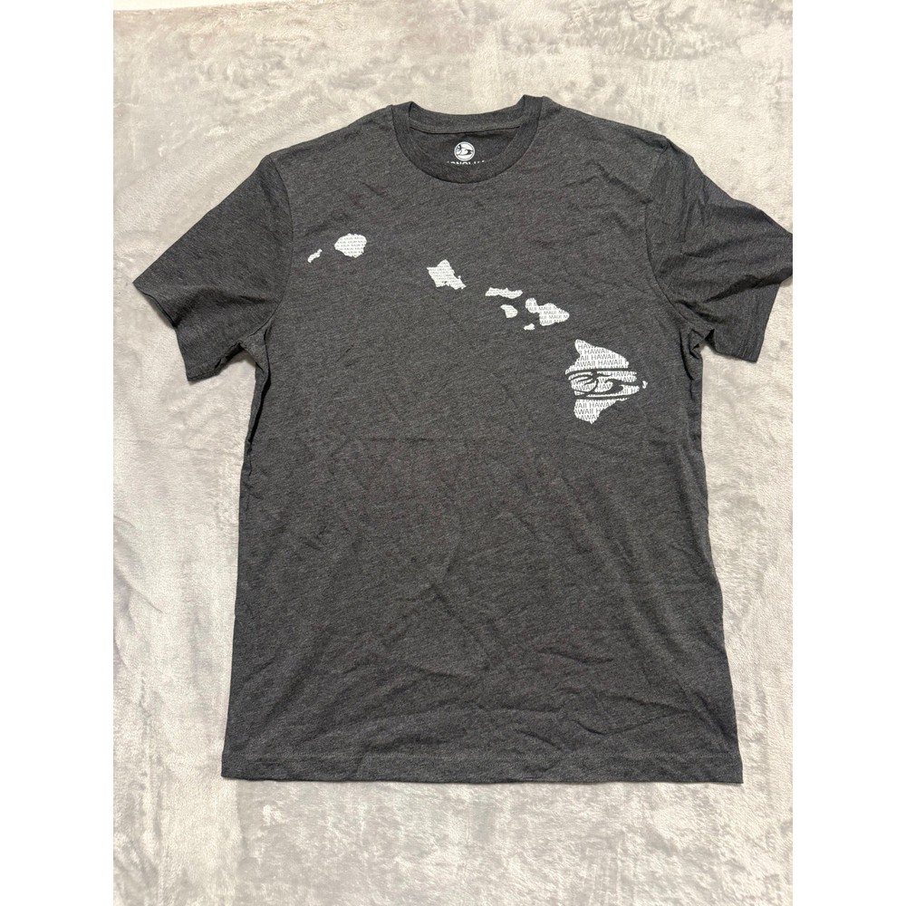 Honolua T-Shirt Mens Medium Gray Hawaii Islands Graphic Surf Cotton Blend Tee