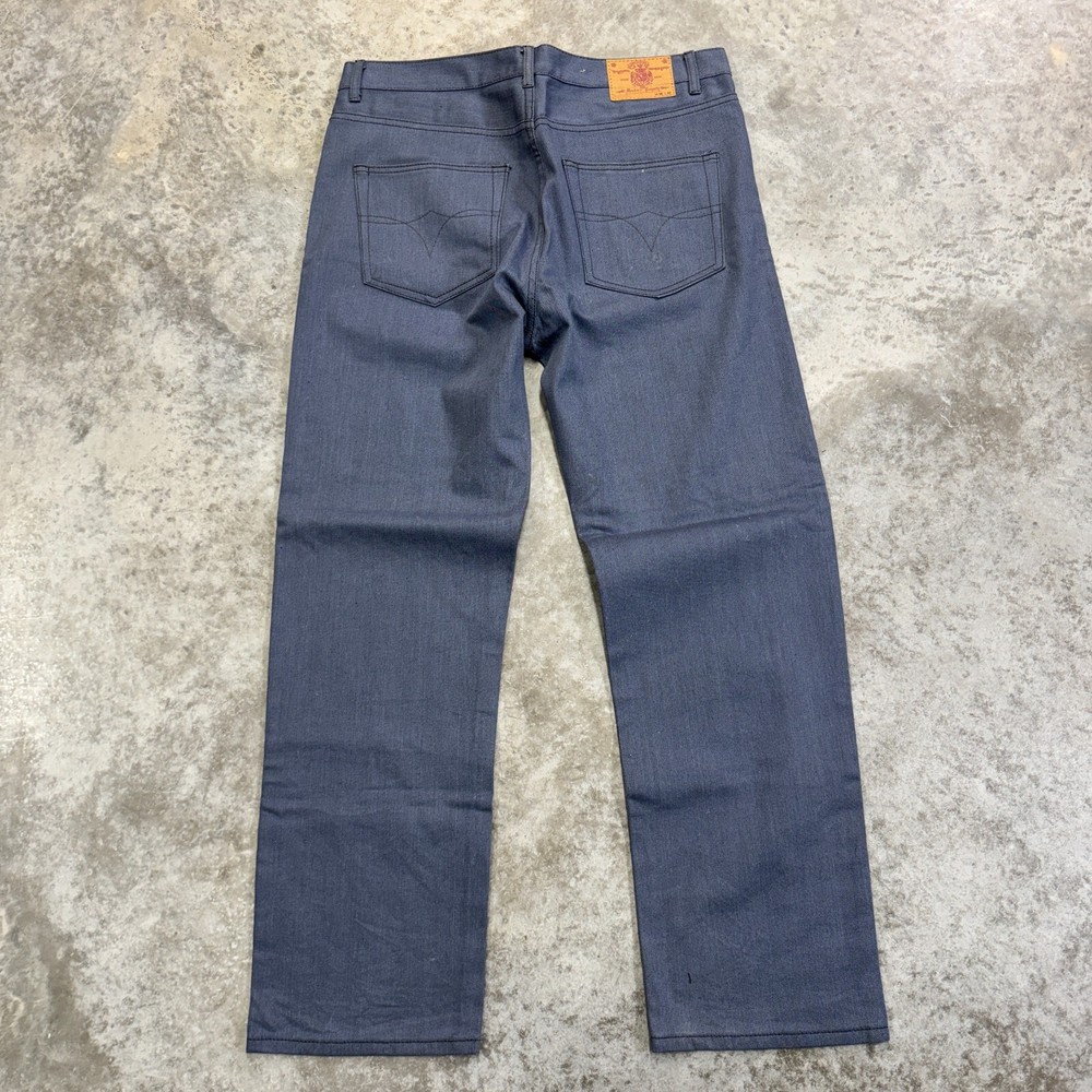 Mens 38x32 Blue Y2K Baggy Hip Hop Grunge Skate Jeans  