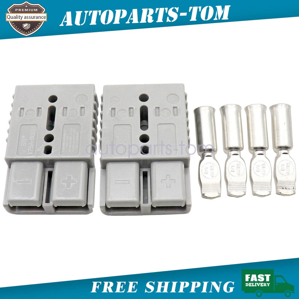 1SET 175A Battery Quick Connect Disconnect Plug Winch Terminal Connector 2AWG