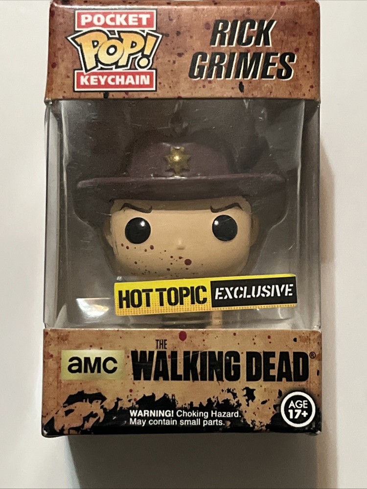 Funko Pocket Pop! Keychain The Walking Dead Rick Grimes Mini Figure New