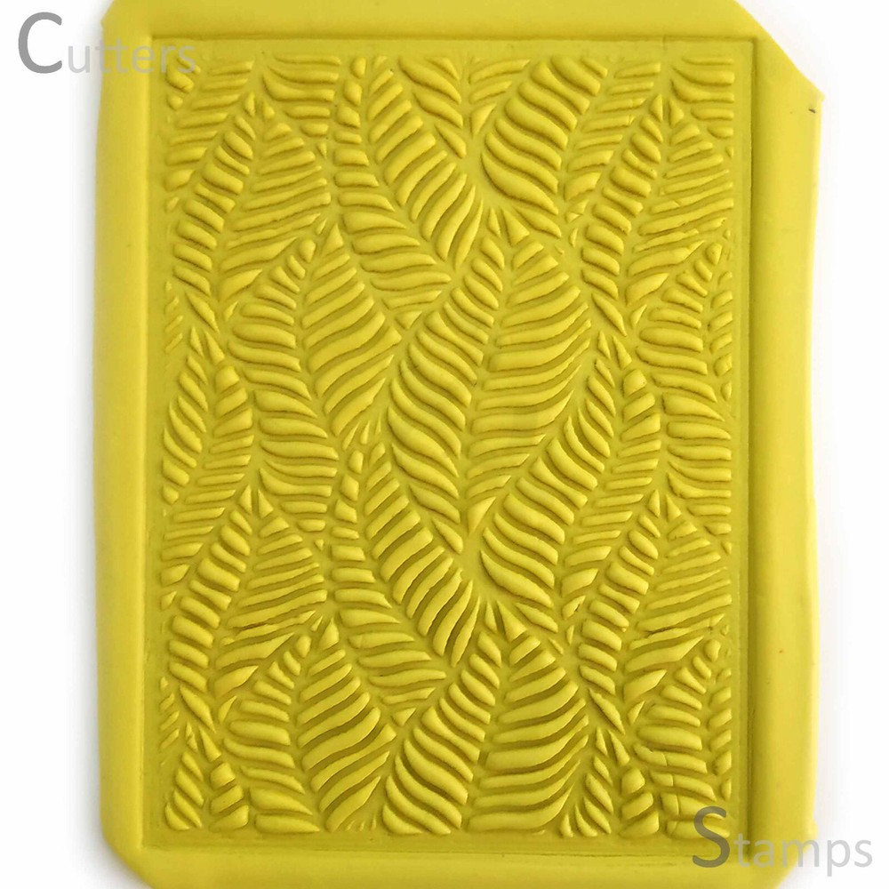 Rippled Leaf Texture Stamp for Polymer Clay Crafting