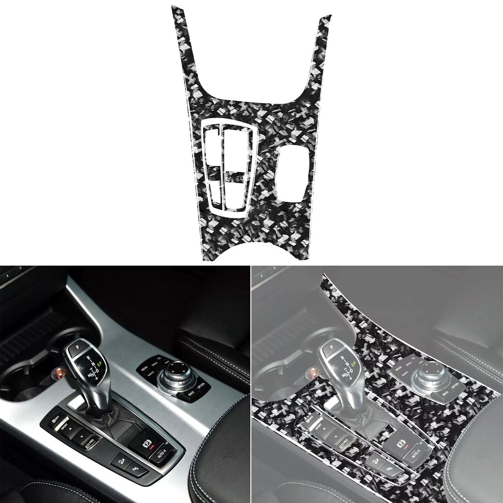 4Pcs Forged Carbon Fiber Gear Shift Panel Cover A For BMW X3 F25 X4 F26 2011-17