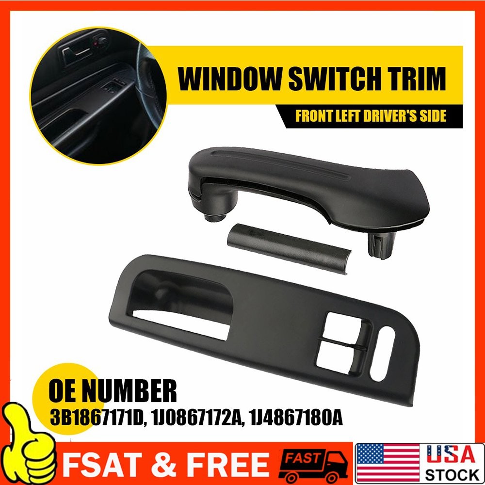 For VW Golf MK4 2Dr Interior Door Grab Handle + Window Switch Panel Bezel + Trim