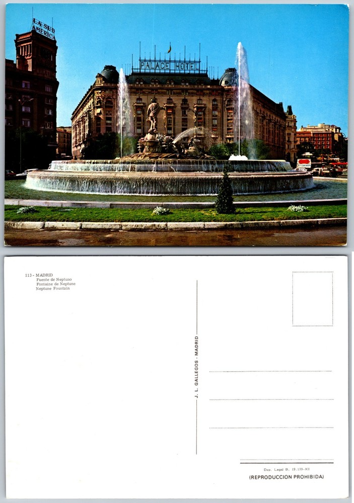Continental Madrid Cibeles Fountain Postcard