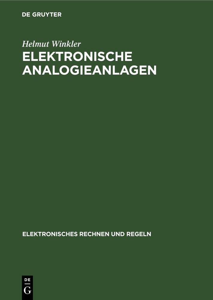 Helmut Winkler Elektronische Analogieanlagen (Hardback)Another great item from Rarewaves USA | Free delivery!