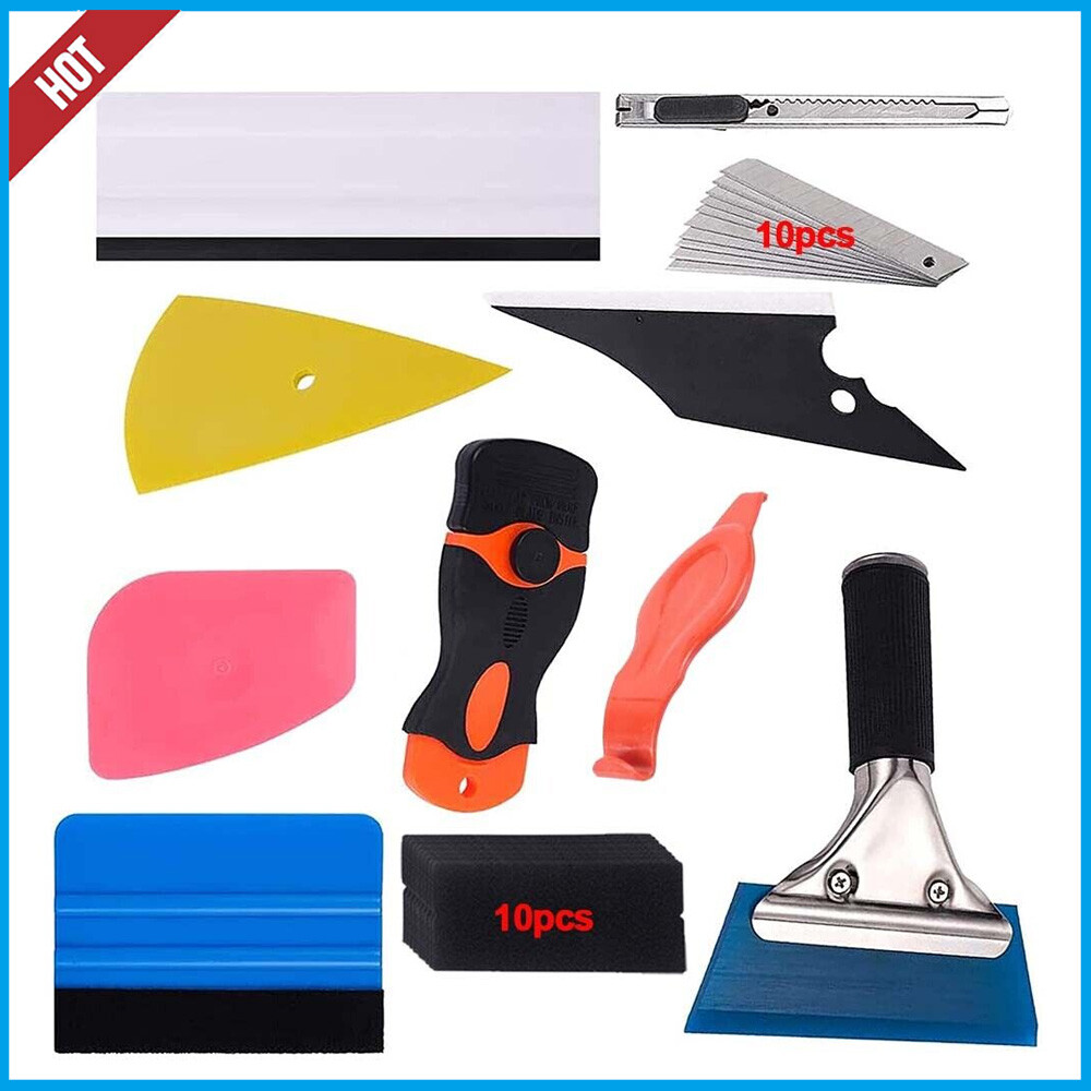 Car Window Tint Kit with Scraper Squeegee for Vinyl Wrap Install