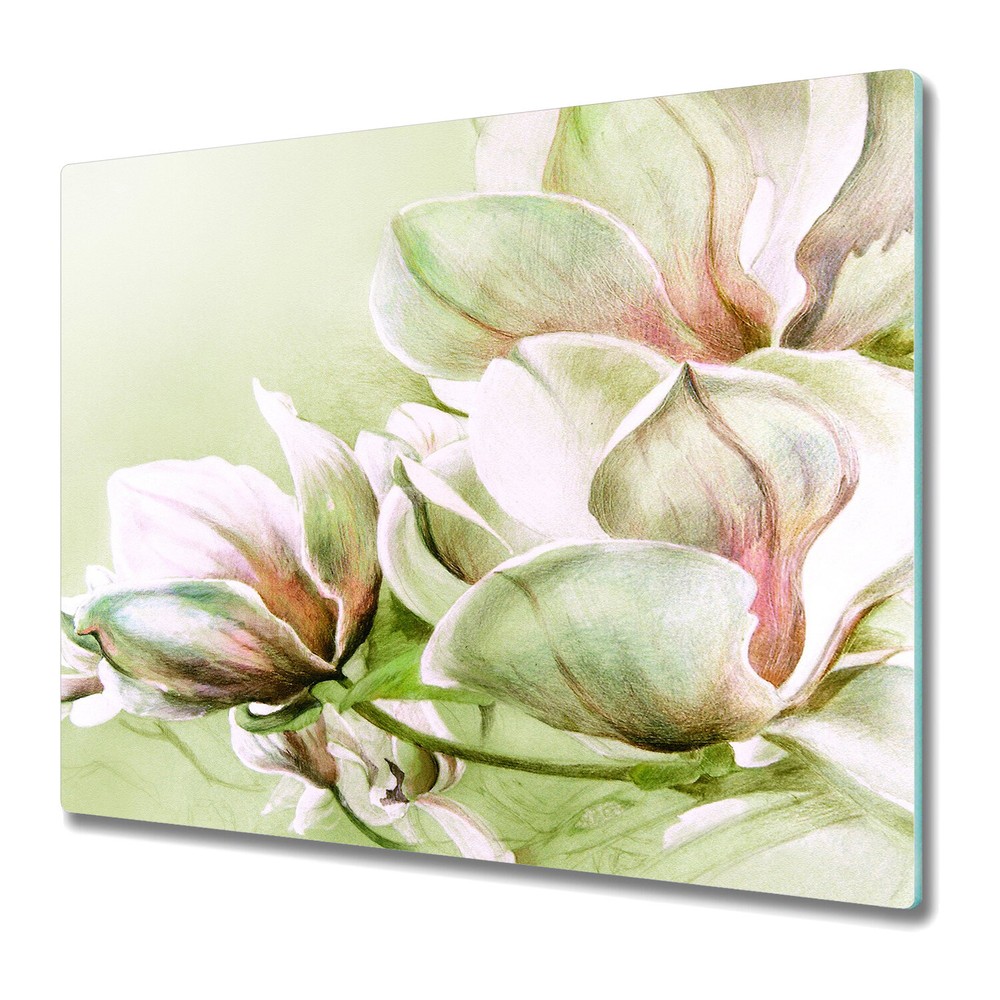 Glass Chopping Board Utensil Fabulous Magnolia Flowers Nature Flower Floral
