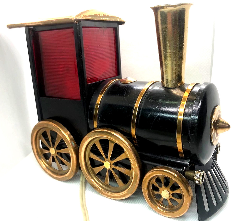 RARE Vintage lamp LOCOMOTIVE Railway Lantern USSR Tabletop Night light Authentic