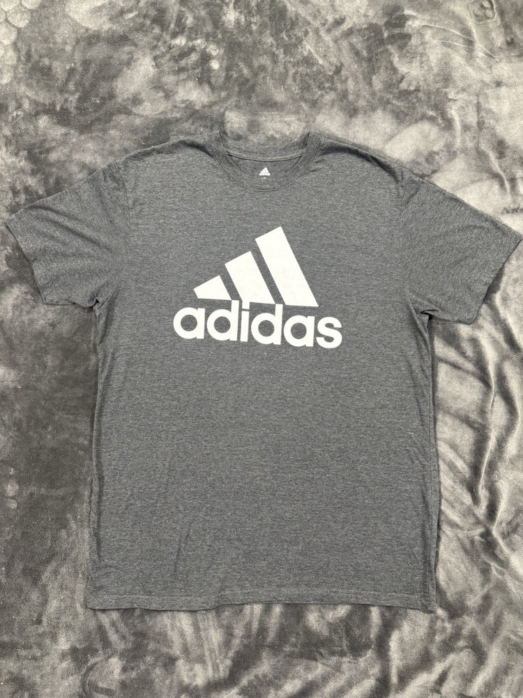 Adidas Men's Essentials Big Logo T-Shirt - Dk Grey Size XLarge New Without Tags