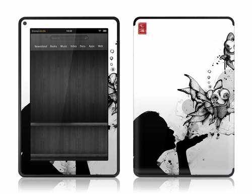 Gelaskin Gelaskins for Kindle Fire Skins Cover Nanami Cowdry Blow Fish
