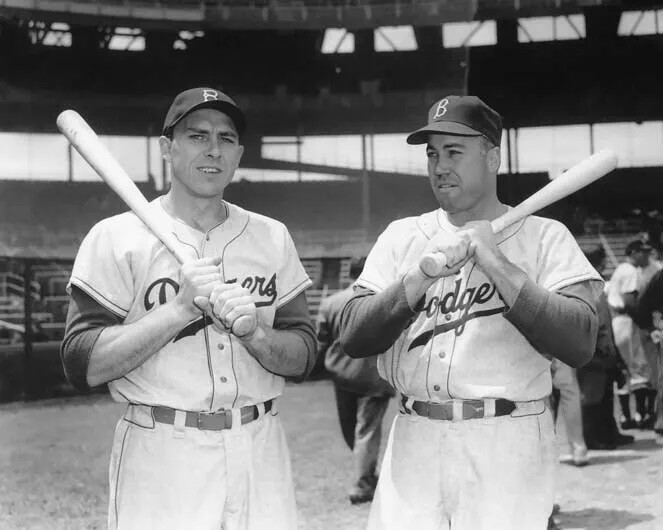 Brooklyn Dodgers Duke Snider And Gil Hodges 8x10 PHOTO PRINT