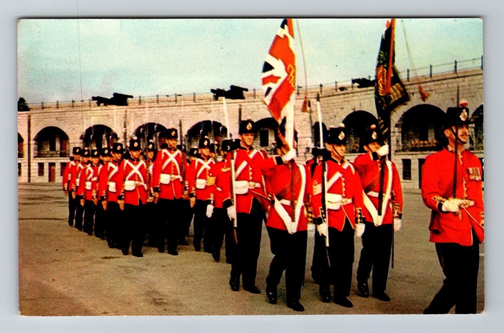 Canada- Kingston Ontario Old Fort Henry Guard On The March Old Vintage Postcard