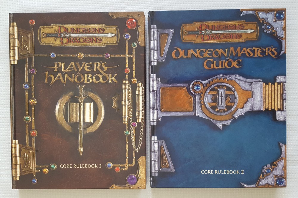 LOT PLAYER'S HANDBOOK & DUNGEON MASTER'S GUIDE 3RD EDITION D&D WITH CD!