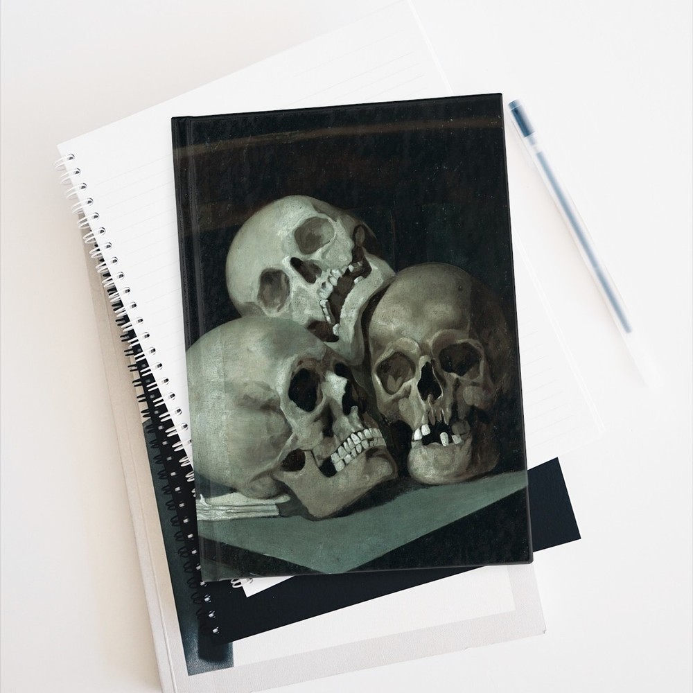 Three Skulls Gothic - Hardcover Journal with Ruled pages