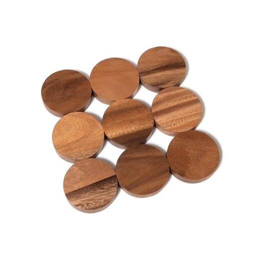 Acacia Wood Dotted Trivet for Pots, Pans, and Hot Dishes, 8