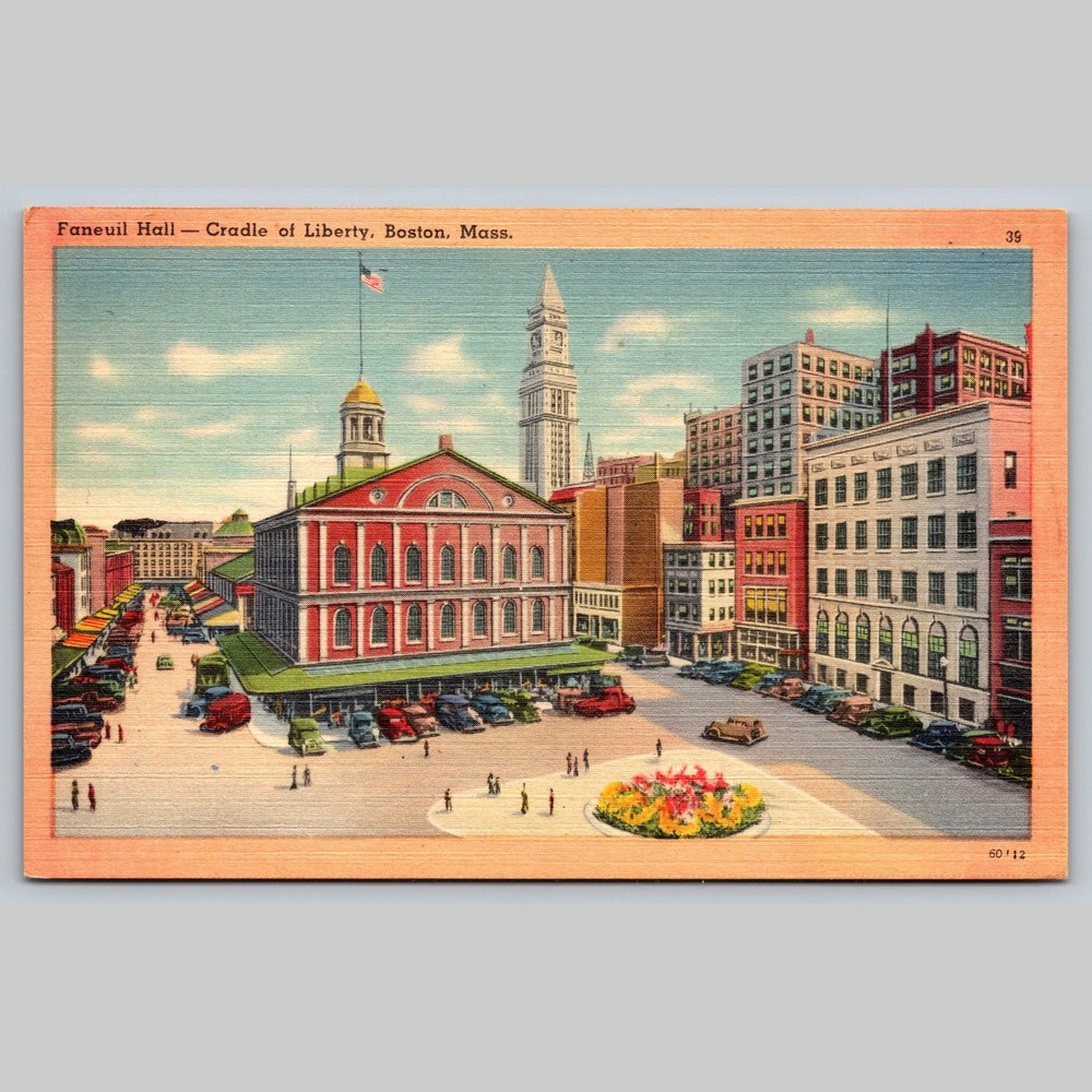 Postcard Faneuil Hall Cradle of Liberty Boston Massachusetts
