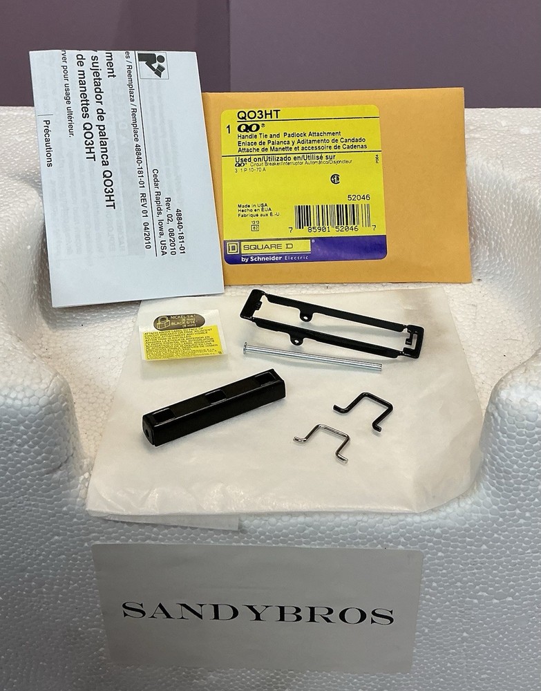 SQUARE D QO3HT Circuit Breaker Handle Tie & Padlock Attachment.