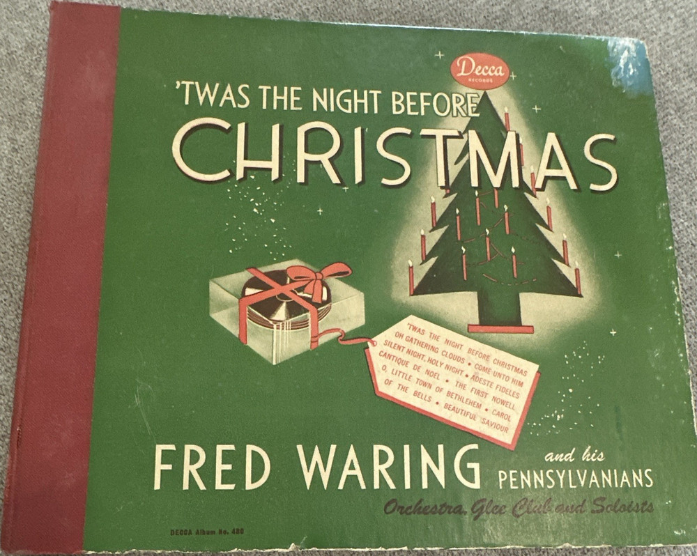 Decca 'Twas the Night Before Christmas Fred Waring Box Set 10in 78RPM